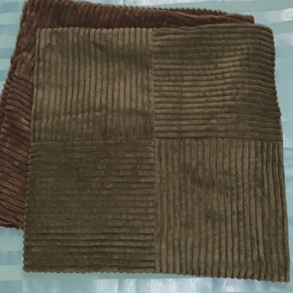 6 New Pillow Covers Corduroy like Fabric Bundle in Earth Tones New - Picture 8 of 16